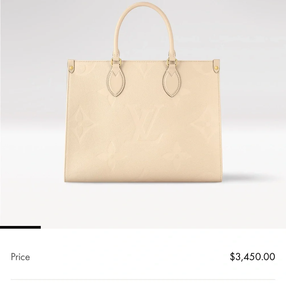 Louis Vuitton OnTheGo MM Cream Tote w/ box and dust bag - Picture 15 of 16